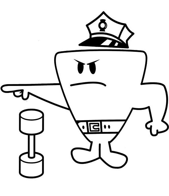 coloriage monsieur costaud